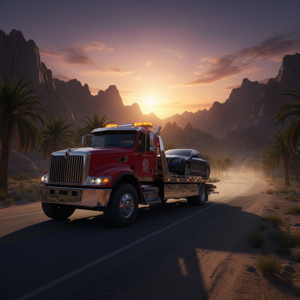 Hadımköy'de oto çekici hizmeti sunan bir çekici aracı.