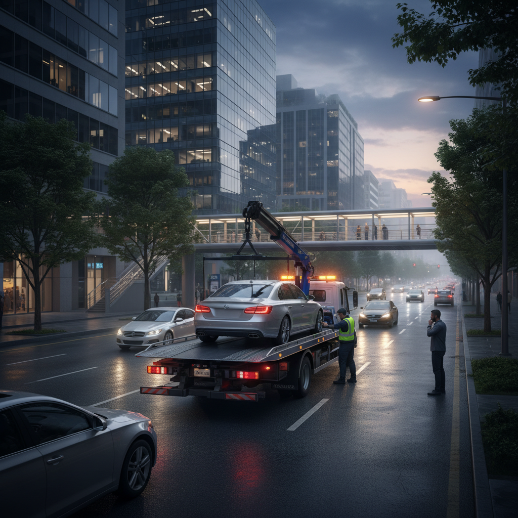 Avcılar oto çekici hizmeti sahnesi