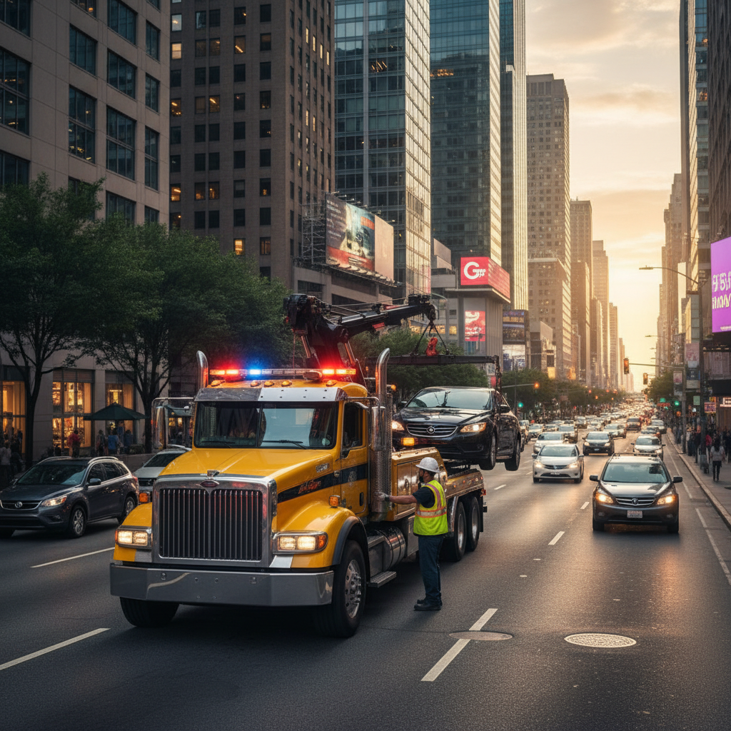 Beylikdüzü'nde bir oto çekici aracı