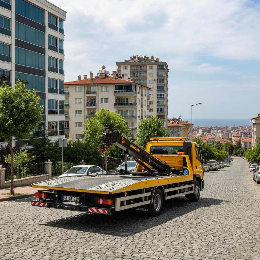 Beylikdüzü'nde oto çekici hizmetini temsil eden bir görsel