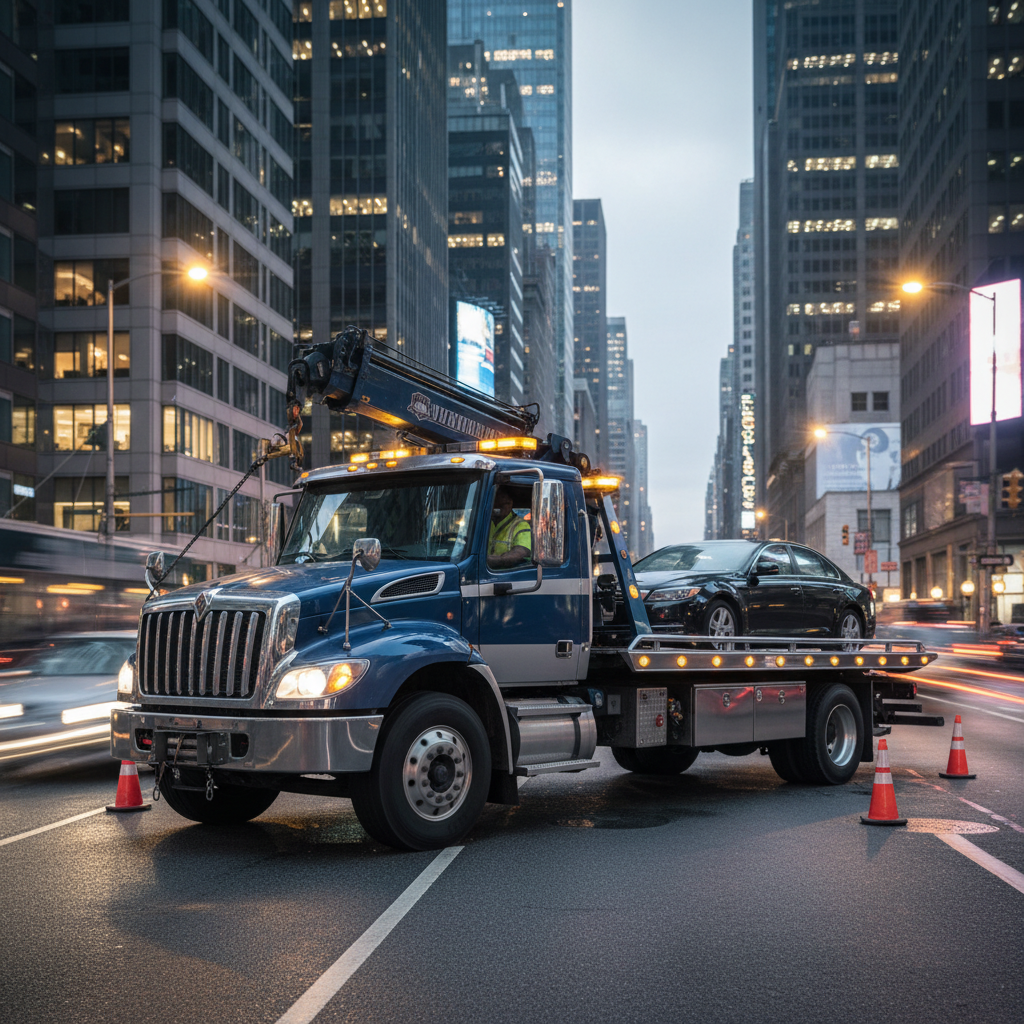 Hadımköy'de bir çekici aracı