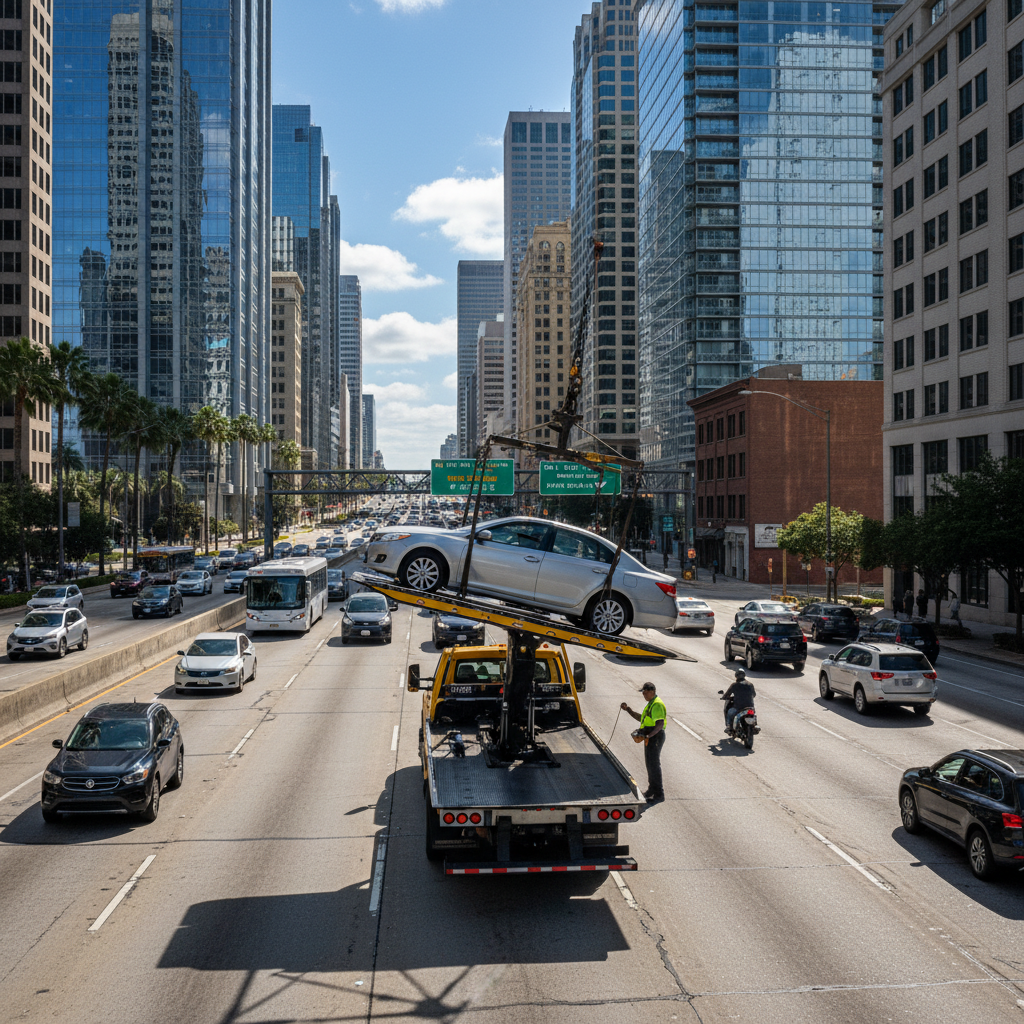 Küçükçekmece oto çekici hizmetini temsil eden bir çekici aracı.